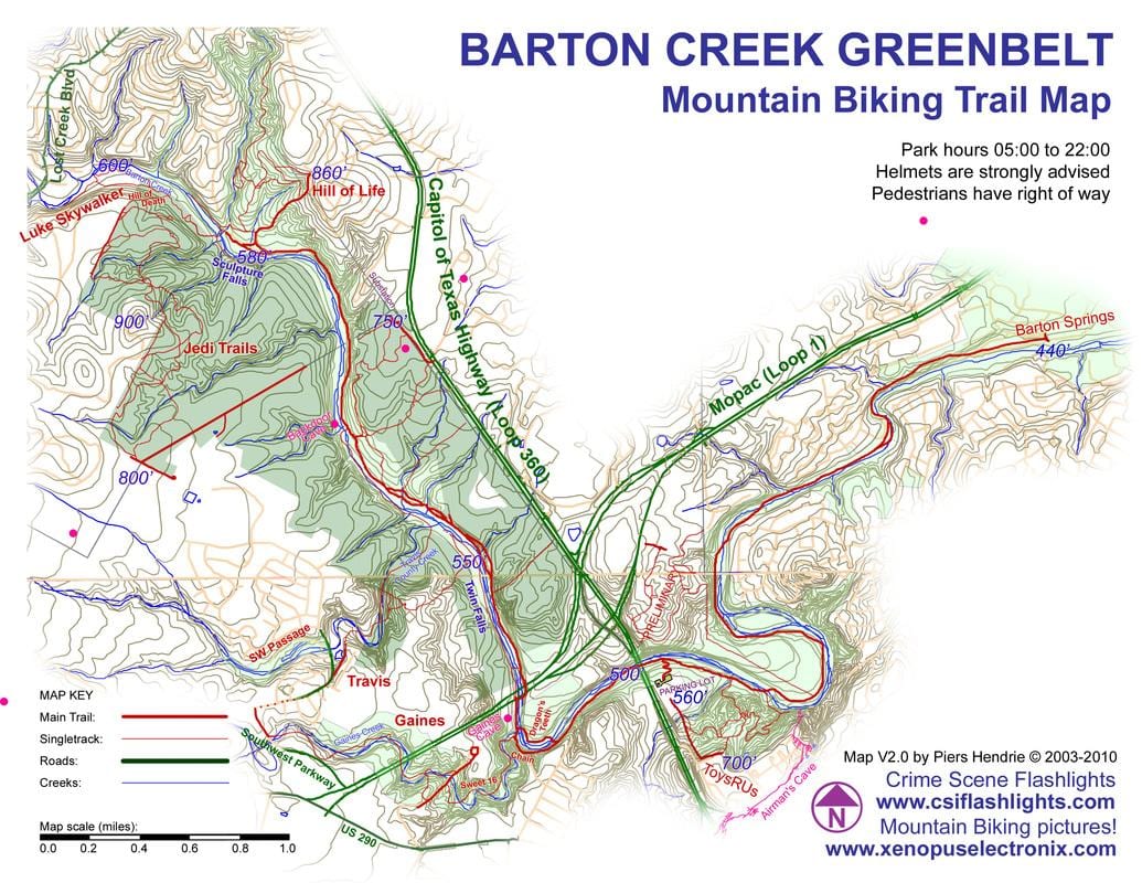 greenbelt نقشہ آسٹن